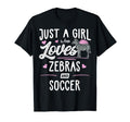 Just Who Loves Zebras And Soccer Gift T-Shirt - Graphic Print for Adults - T-Shirt, Sweatshirt, Hoodie