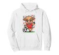 Kawaii Soccer Cow Just Who Loves Highland Hoodie - Unique Graphic Unisex - T-Shirt, Sweatshirt, Hoodie