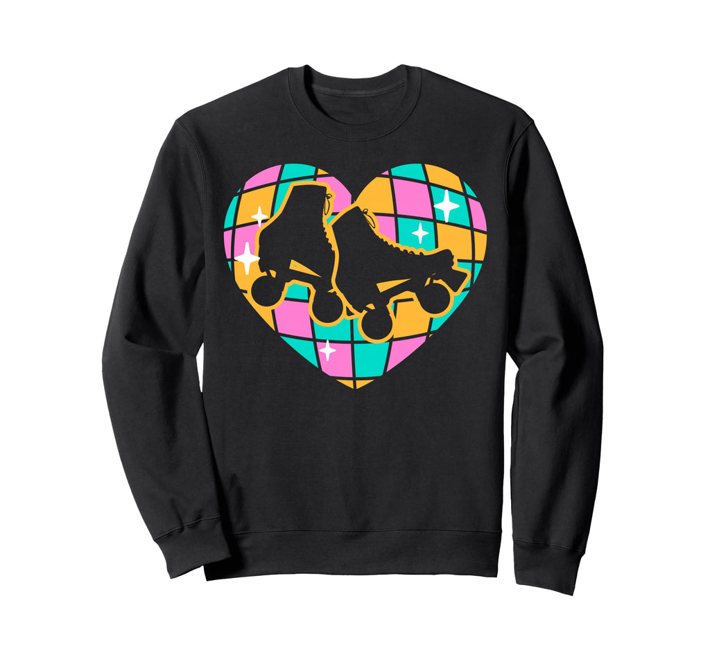 Roller Skating Skate 1970S Disco Ball Sweatshirt - Minimalist Print Unisex - T-Shirt, Sweatshirt, Hoodie