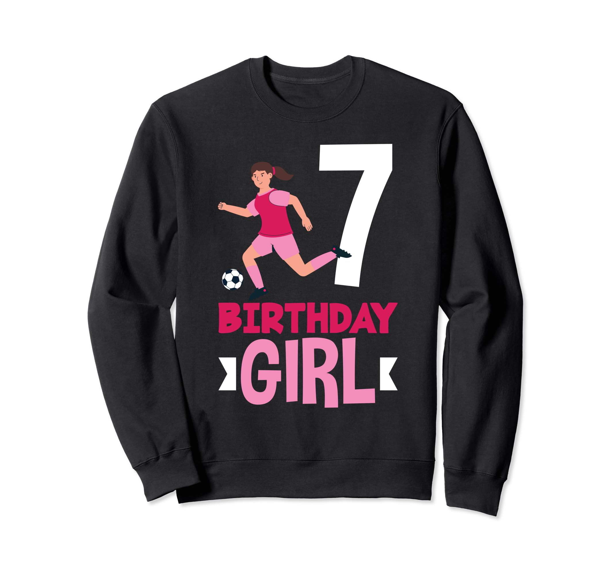 7Th Birthday 7 Years Soccer Football Sweatshirt - Unique Graphic Unisex - T-Shirt, Sweatshirt, Hoodie