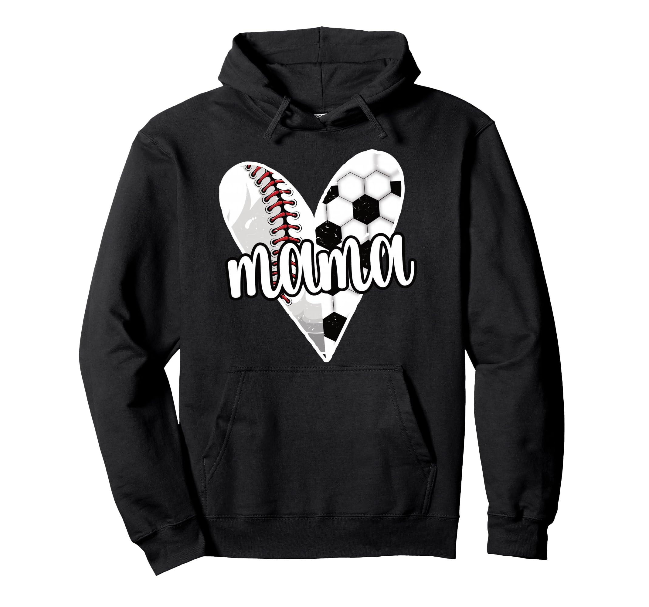 Baller Mama Proud Soccer Baseball Player Hoodie - Unique Graphic Men Women - T-Shirt, Sweatshirt, Hoodie