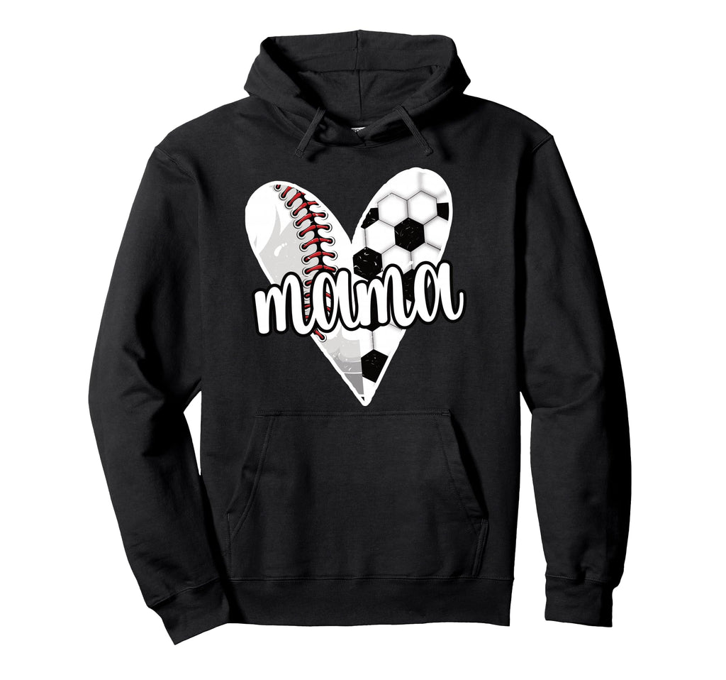 Baller Mama Proud Soccer Baseball Hoodie - Trendy Graphic for Adults - T-Shirt, Sweatshirt, Hoodie