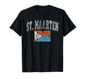 Faded St Maarten Flag T-Shirt - Streetwear Style for Adults - T-Shirt, Sweatshirt, Hoodie