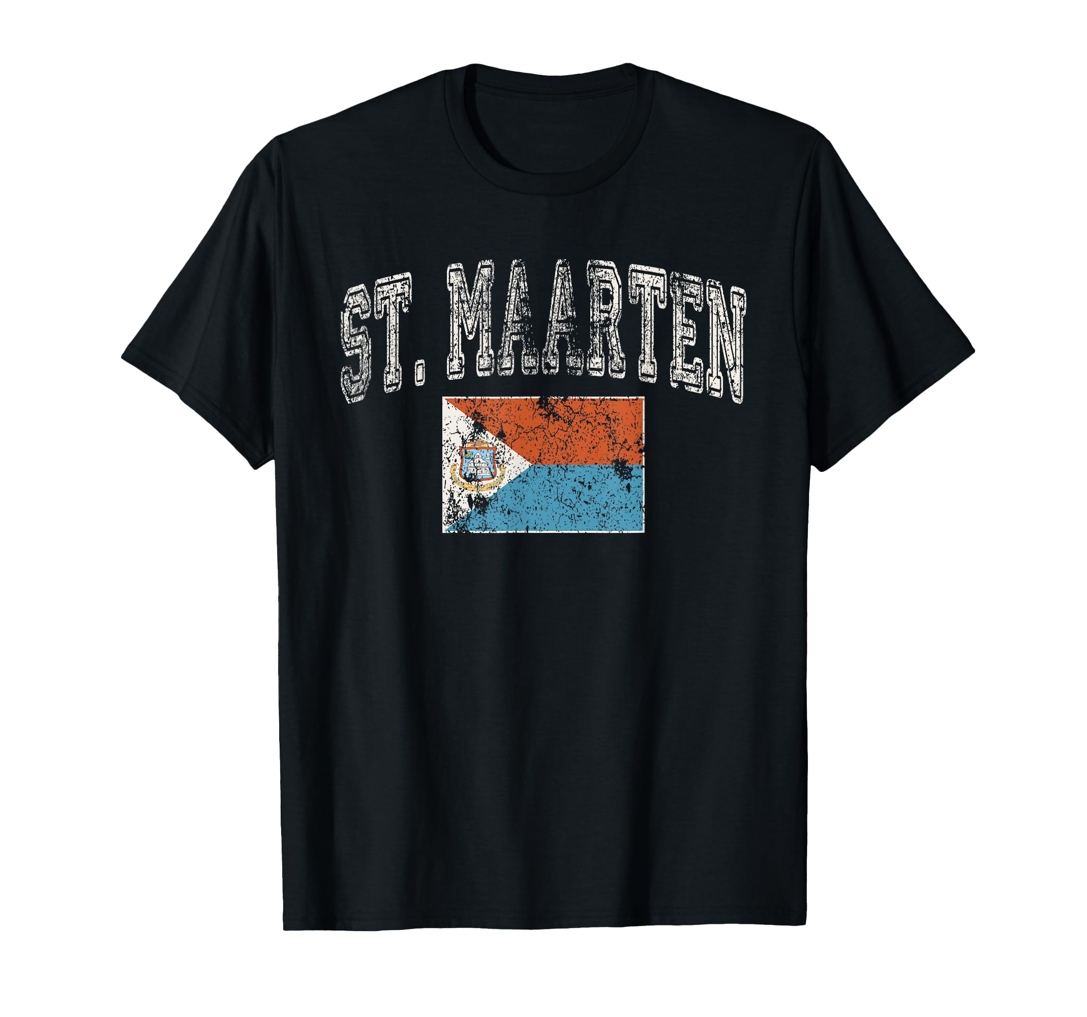 Faded St Maarten Flag T-Shirt - Streetwear Style for Adults - T-Shirt, Sweatshirt, Hoodie