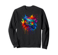 Splash Art Cassette Player Music Sweatshirt - Aesthetic Graphic for Adults - T-Shirt, Sweatshirt, Hoodie