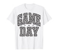 Funny Checkered Game Day Football Black T-Shirt - Minimalist Print Unisex - T-Shirt, Sweatshirt, Hoodie