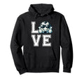 Love Cartoon Football Sunglasses Soccer Hoodie - Unique Graphic Unisex - T-Shirt, Sweatshirt, Hoodie