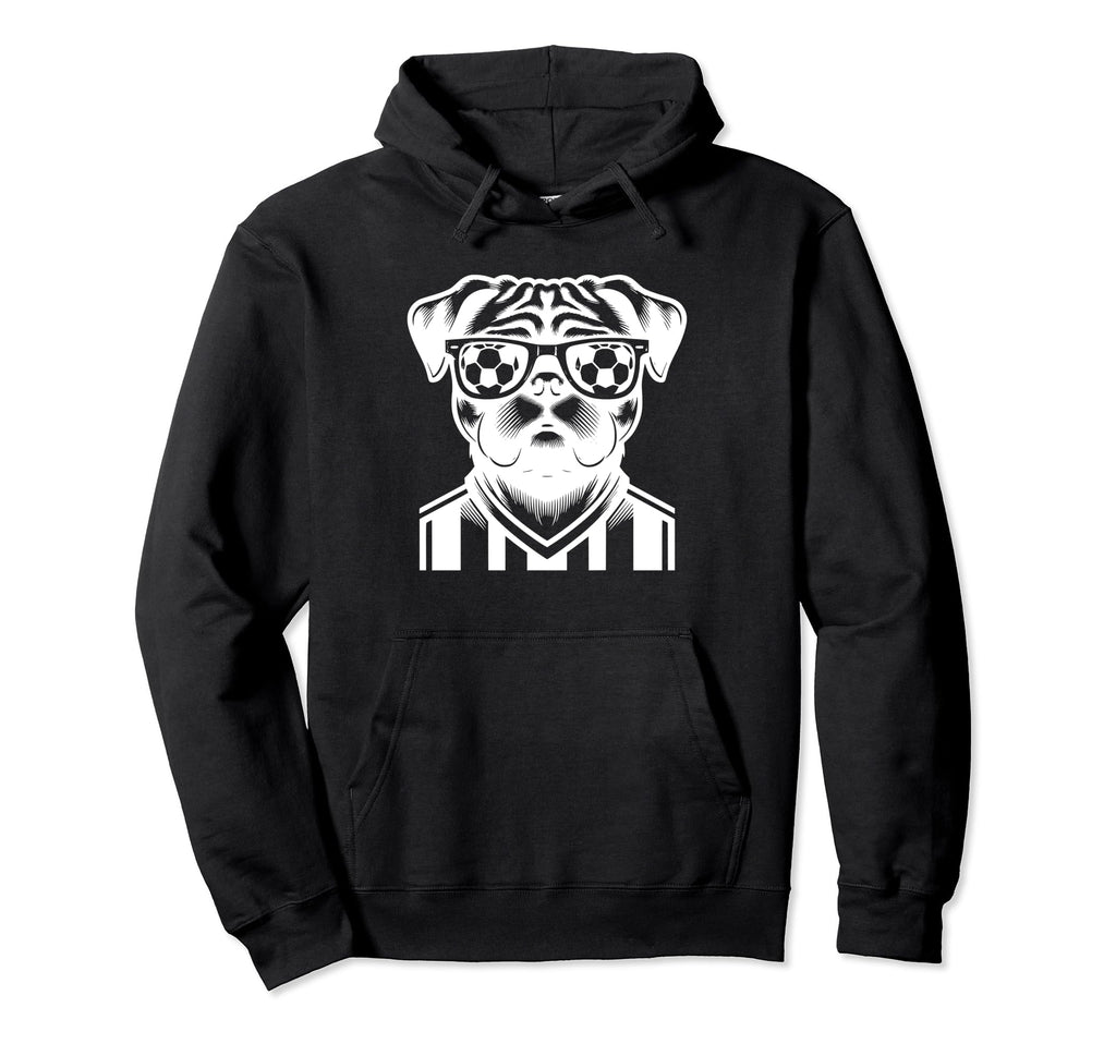 Pug Dog Soccer Champion Fan Hoodie - Graphic Print Men Women - T-Shirt, Sweatshirt, Hoodie