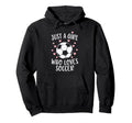 Just Soccer Heart Female Sport Lover Hoodie - Fun Novelty Design Unisex - T-Shirt, Sweatshirt, Hoodie