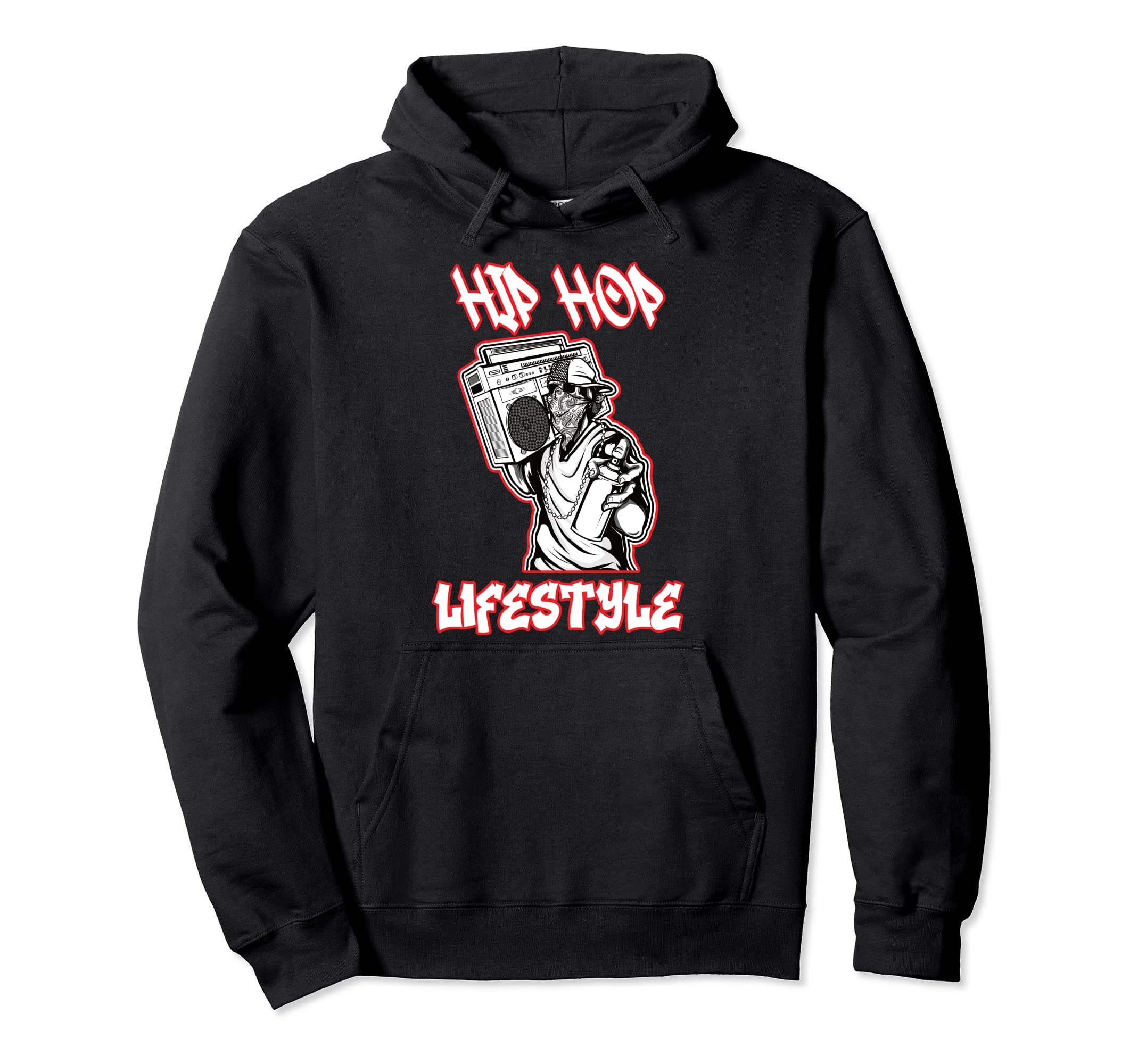 Hip Hop Lifestyle Old School Rapper Hoodie - Graphic Print Men Women - T-Shirt, Sweatshirt, Hoodie