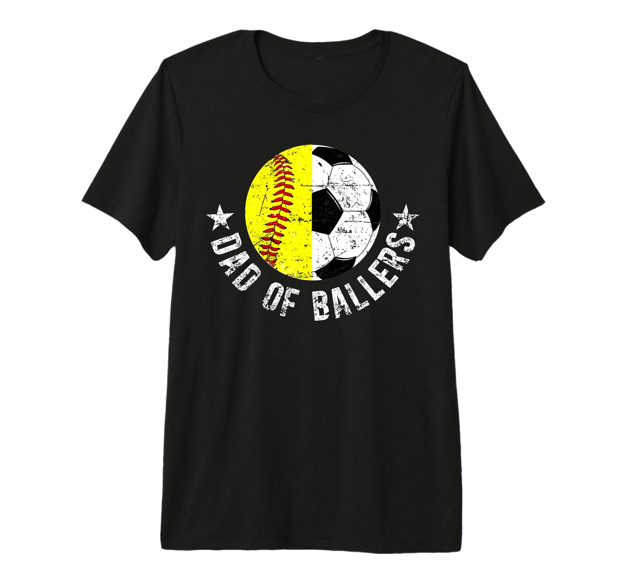 Mens Dad Ballers Soccer Softball Dad T-Shirt - Custom Art Print Men Women - T-Shirt, Sweatshirt, Hoodie