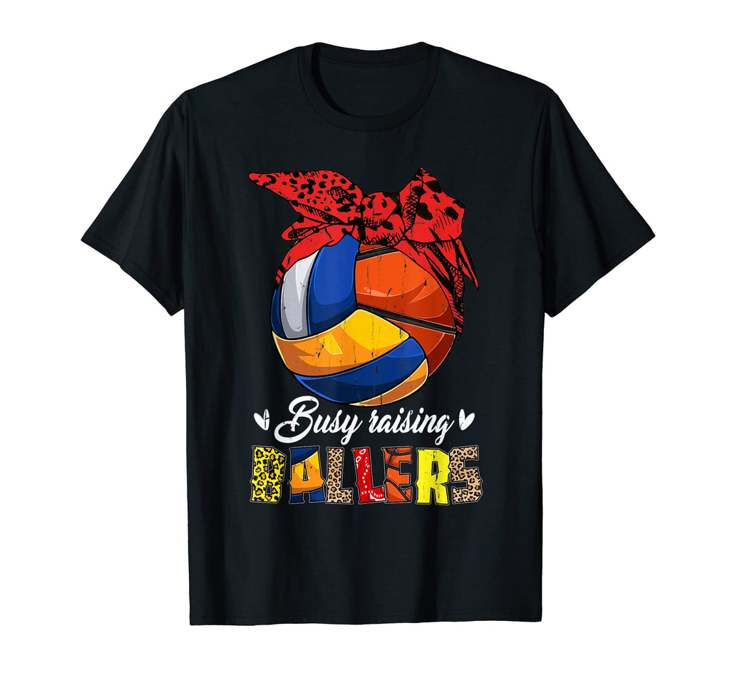 Volleyball Mom Basketball Mom Busy T-Shirt - Custom Art Print Unisex - T-Shirt, Sweatshirt, Hoodie