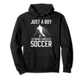 Just Who Loves Soccer Hoodie - Aesthetic Graphic Men Women - T-Shirt, Sweatshirt, Hoodie