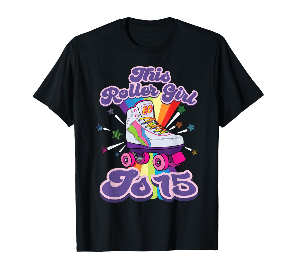 Roller Skating 15 Year Old 15Th Birthday T-Shirt - Trendy Graphic Unisex - T-Shirt, Sweatshirt, Hoodie