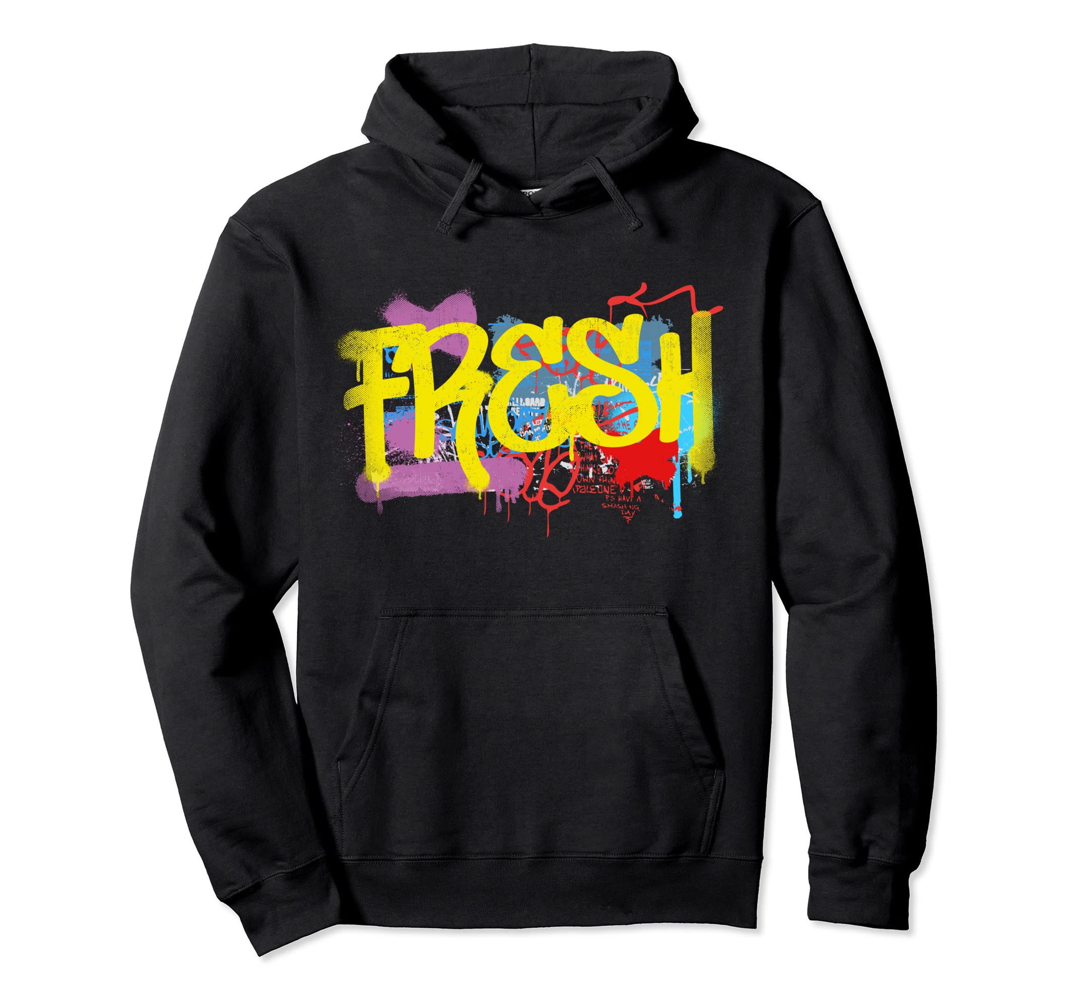 Fresh 80S 90S Hip Hop Rap Old School Hoodie - Trendy Graphic Men Women - T-Shirt, Sweatshirt, Hoodie