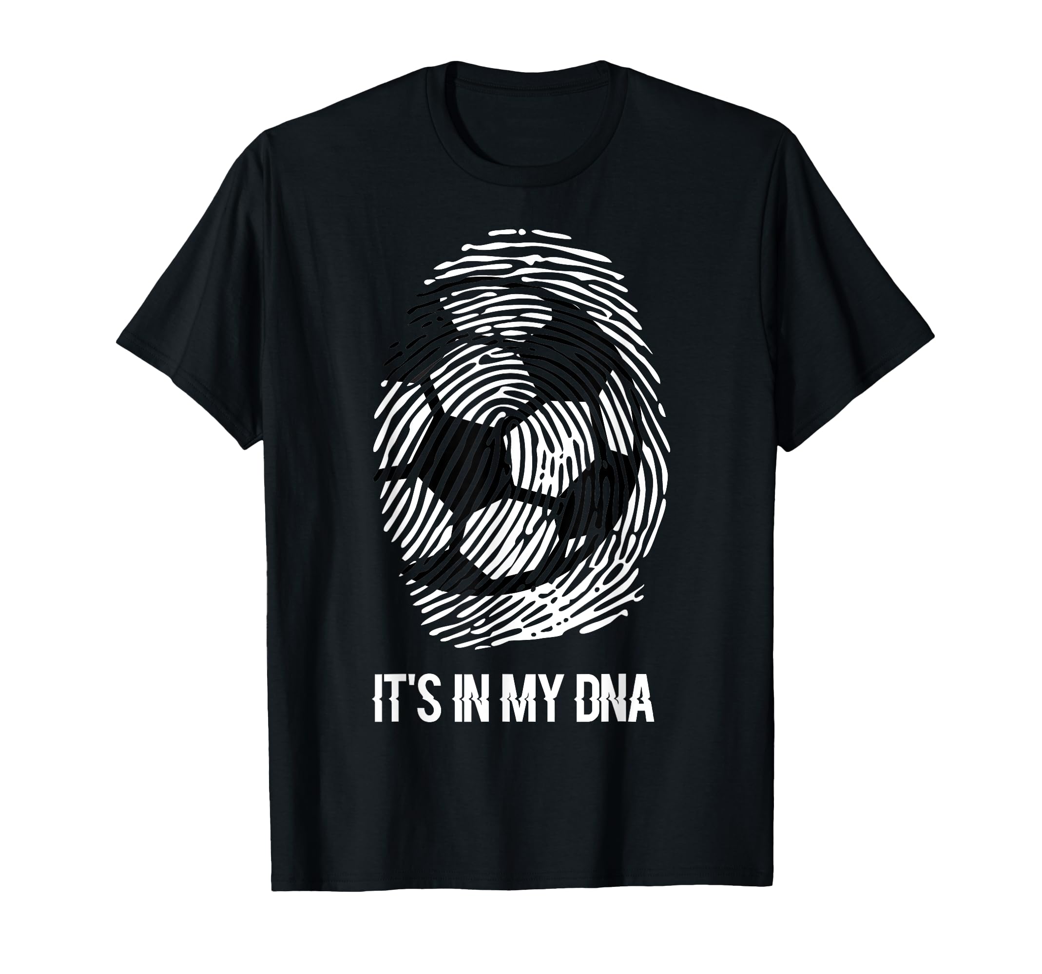 Soccer Its My Dna Soccer Thumbprint T-Shirt - Graphic Print Unisex - T-Shirt, Sweatshirt, Hoodie