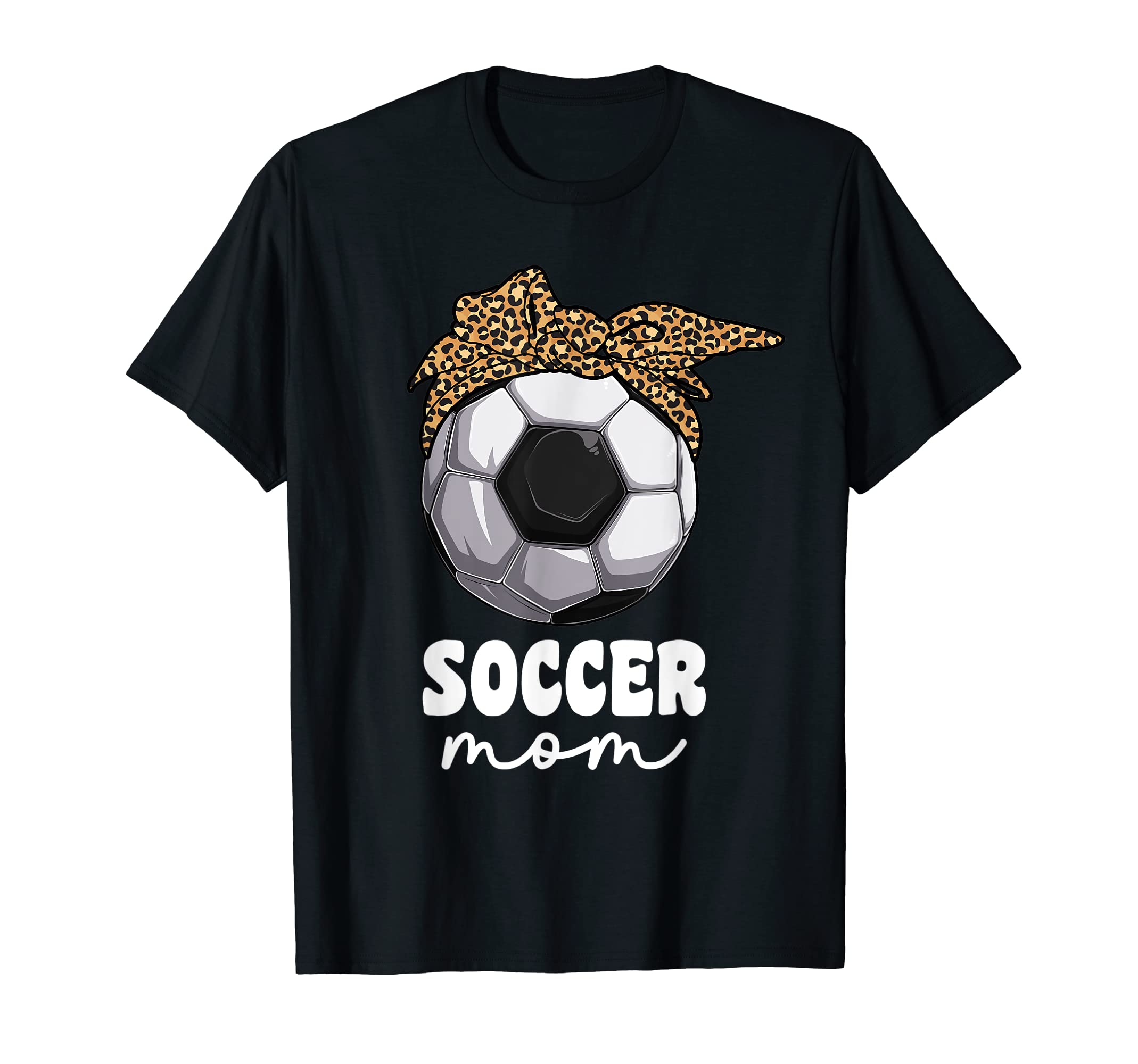 Proud Soccer Mom Mama Leopard Soccer T-Shirt - Minimalist Print Men Women - T-Shirt, Sweatshirt, Hoodie