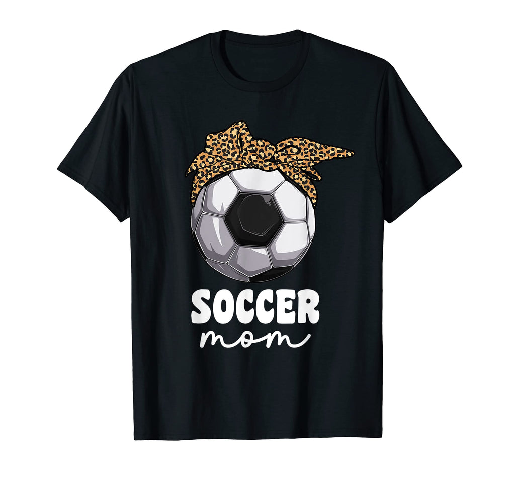 Proud Soccer Mom Mama Leopard T-Shirt - Fun Novelty Design for Adults - T-Shirt, Sweatshirt, Hoodie
