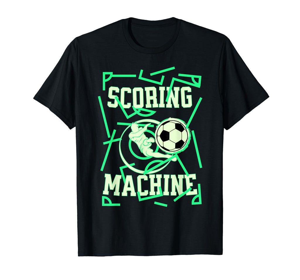 Scoring Machine Soccer Jersey Soccer T-Shirt - Aesthetic Graphic for Adults - T-Shirt, Sweatshirt, Hoodie