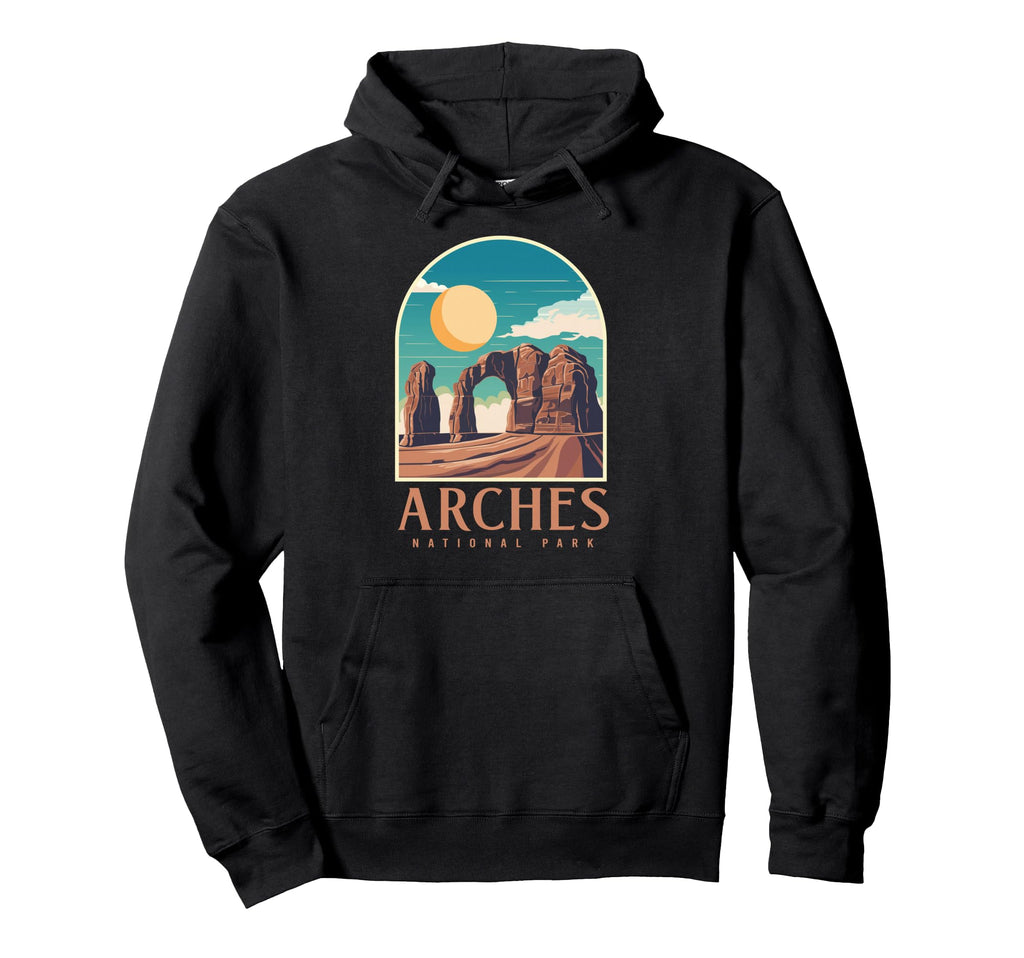 Utah Hiking Camping Arches National Park Hoodie - Custom Art Print Unisex - T-Shirt, Sweatshirt, Hoodie