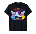 Rolling Into 8 Roller Skating 8Th T-Shirt - Aesthetic Graphic Unisex - T-Shirt, Sweatshirt, Hoodie