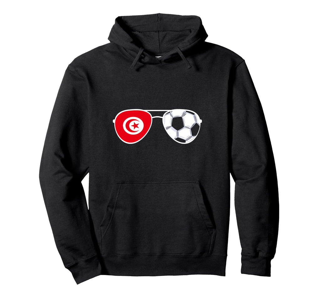Tunisia Flag Football Sunglasses Hoodie - Minimalist Print Men Women - T-Shirt, Sweatshirt, Hoodie