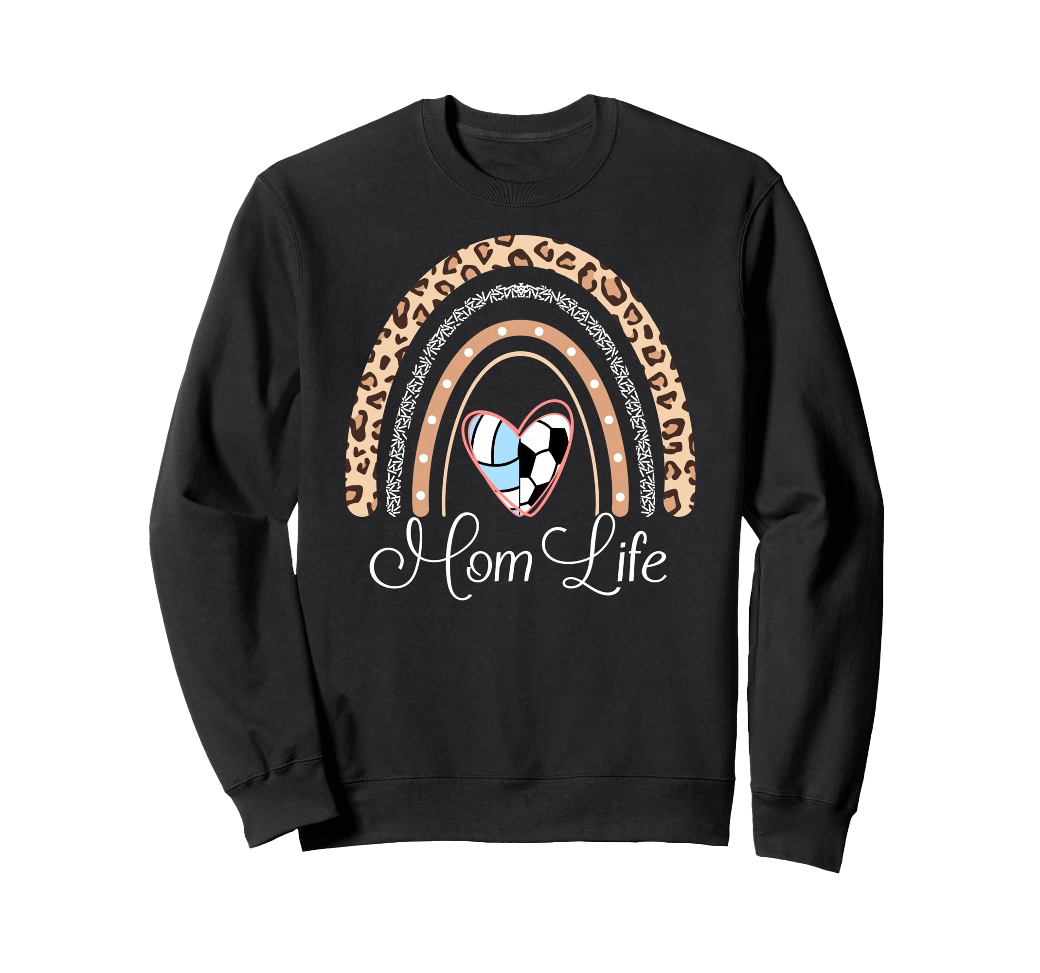 Mom Life Boho Rainbow Funny Soccer Sweatshirt - Graphic Print Men Women - T-Shirt, Sweatshirt, Hoodie