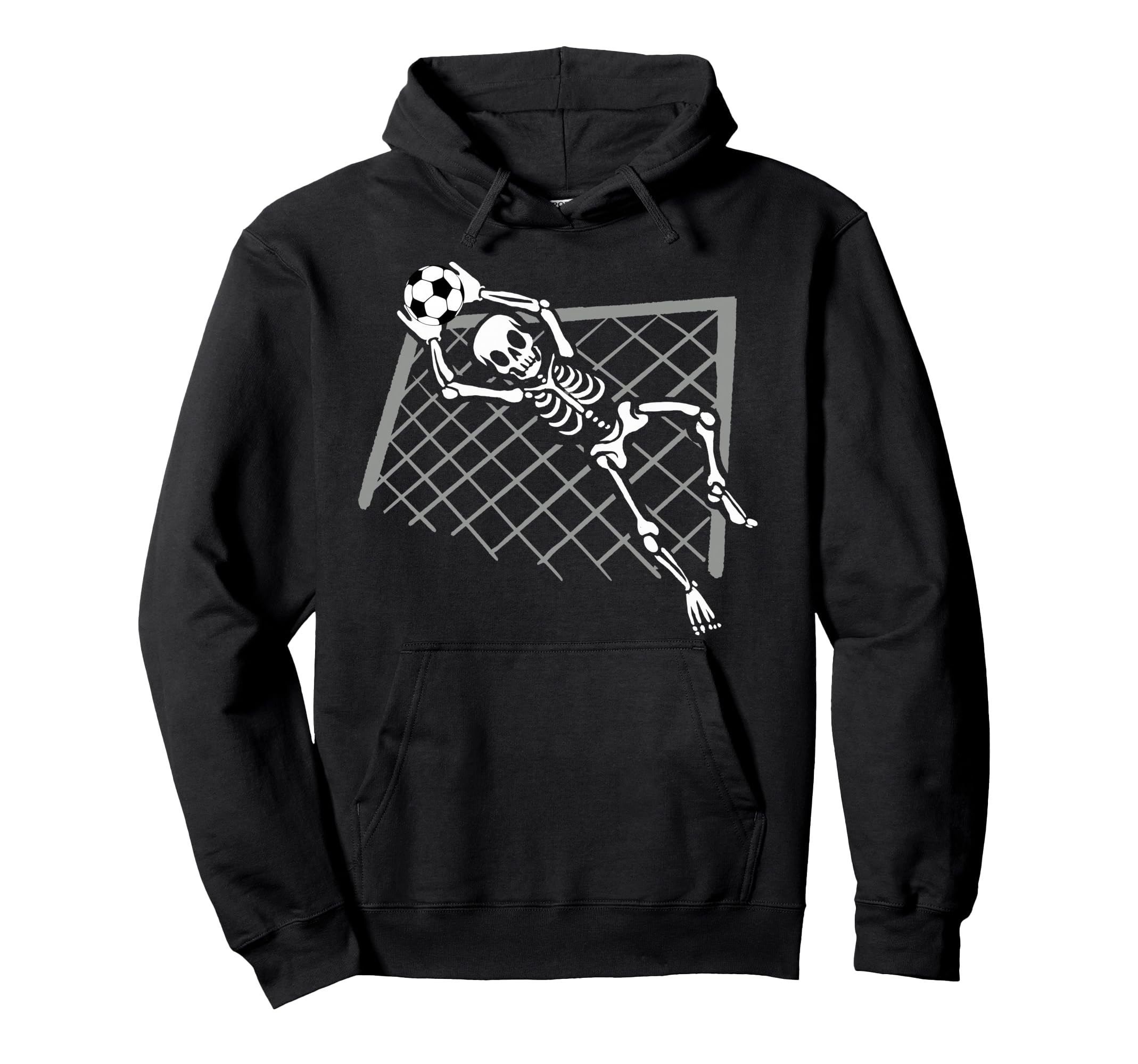Skeleton Goalkeeper Soccer Goalie Hoodie - Aesthetic Graphic for Adults - T-Shirt, Sweatshirt, Hoodie