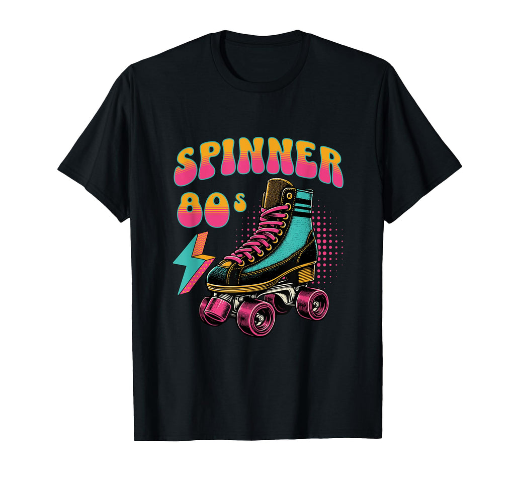 Spinner 80S Rollerskating Vibe Skate Party T-Shirt - Graphic Print Unisex - T-Shirt, Sweatshirt, Hoodie
