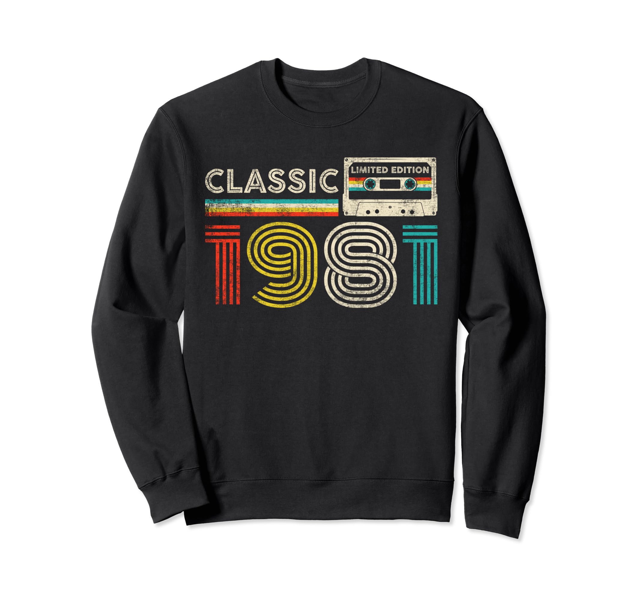 1981 Birthday 1981 Cassette Tape Sweatshirt - Minimalist Print Men Women - T-Shirt, Sweatshirt, Hoodie