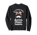 Busy Raising Ballers Arrive Cheer Leave Sweatshirt - Trendy Graphic Unisex - T-Shirt, Sweatshirt, Hoodie