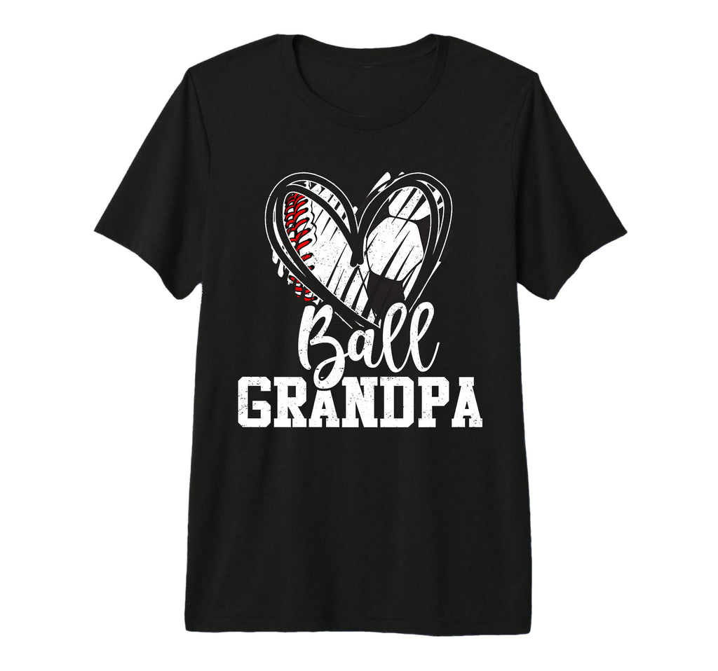 Ball Grandpa Baseball Soccer Grandpa T-Shirt - Custom Art Print for Adults - T-Shirt, Sweatshirt, Hoodie