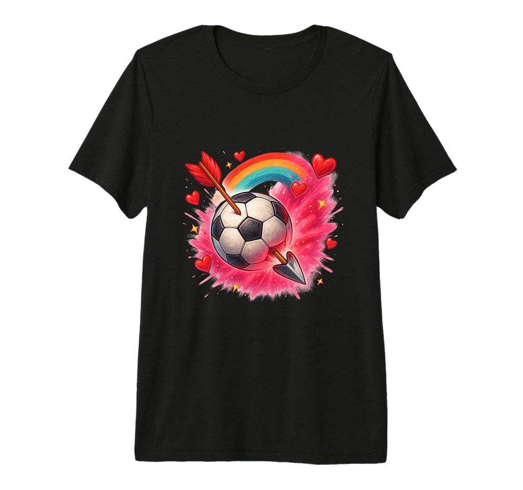 Soccer Love Arrow Heart Energy Tri T-Shirt - Fun Novelty Design Men Women - T-Shirt, Sweatshirt, Hoodie