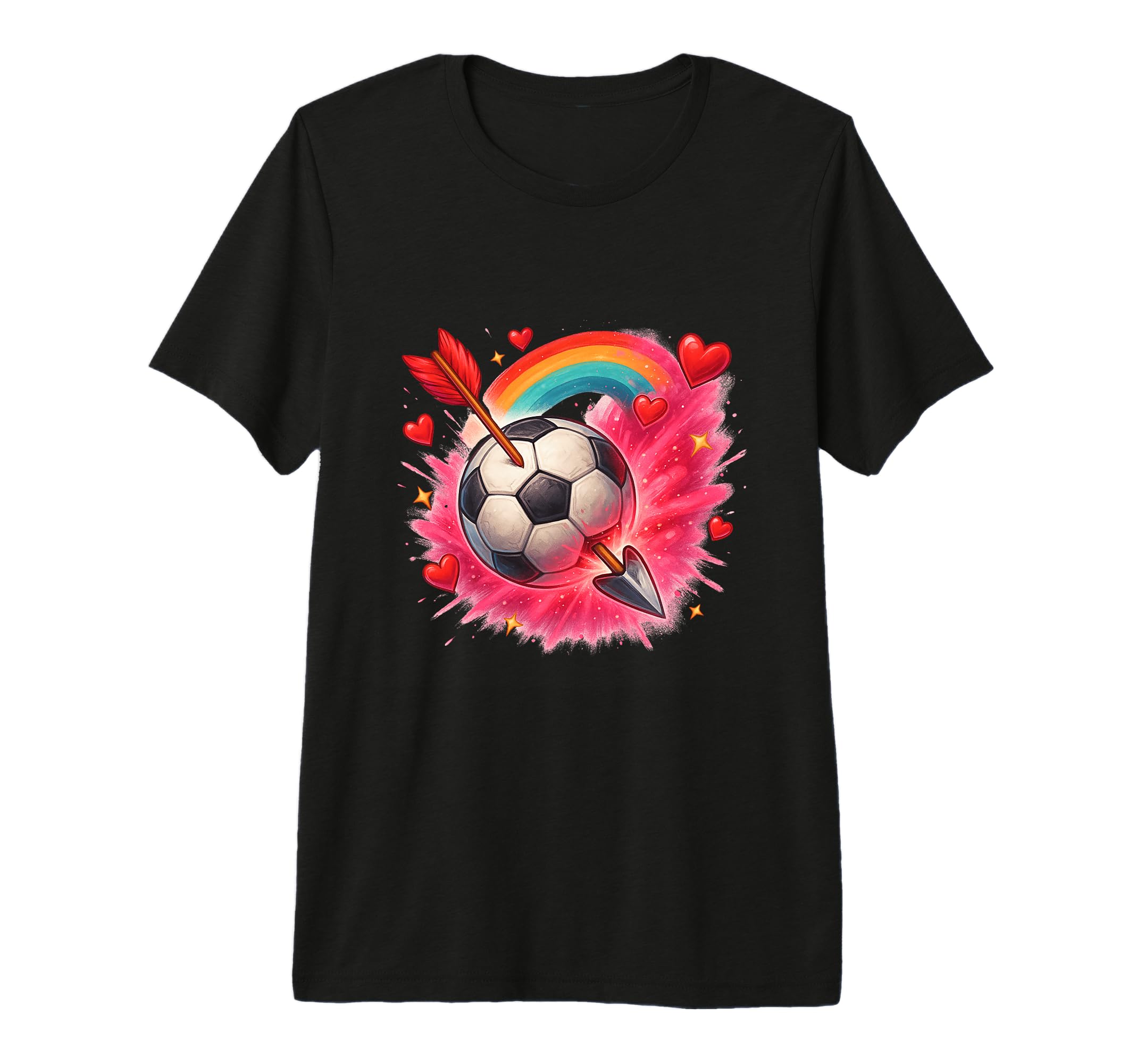 Soccer Love Arrow Heart Energy Tri T-Shirt - Fun Novelty Design Men Women - T-Shirt, Sweatshirt, Hoodie