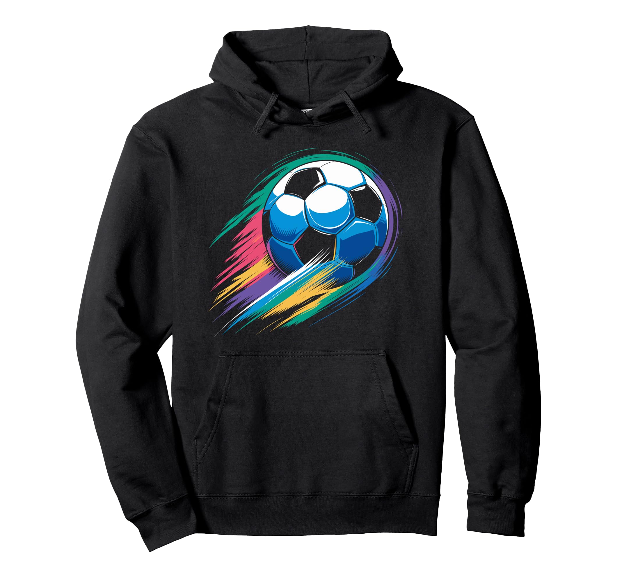 Colorful Soccer Silhouette Soccer Player Hoodie - Trendy Graphic Men Women - T-Shirt, Sweatshirt, Hoodie