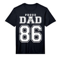 Number 86 Custom Proud Soccer Futbol Dad T-Shirt - Custom Art Print Unisex - T-Shirt, Sweatshirt, Hoodie