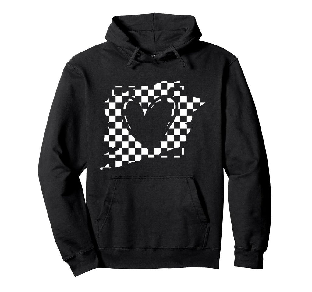 Dirt Track Racing Drag Racing Checkered Hoodie - Fun Novelty Design Unisex - T-Shirt, Sweatshirt, Hoodie