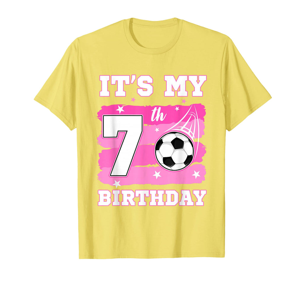 Its My 7Th Birthday Soccer Theme 7 T-Shirt - Minimalist Print Men Women - T-Shirt, Sweatshirt, Hoodie