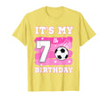 Its My 7Th Birthday Soccer Theme 7 T-Shirt - Minimalist Print Men Women - T-Shirt, Sweatshirt, Hoodie