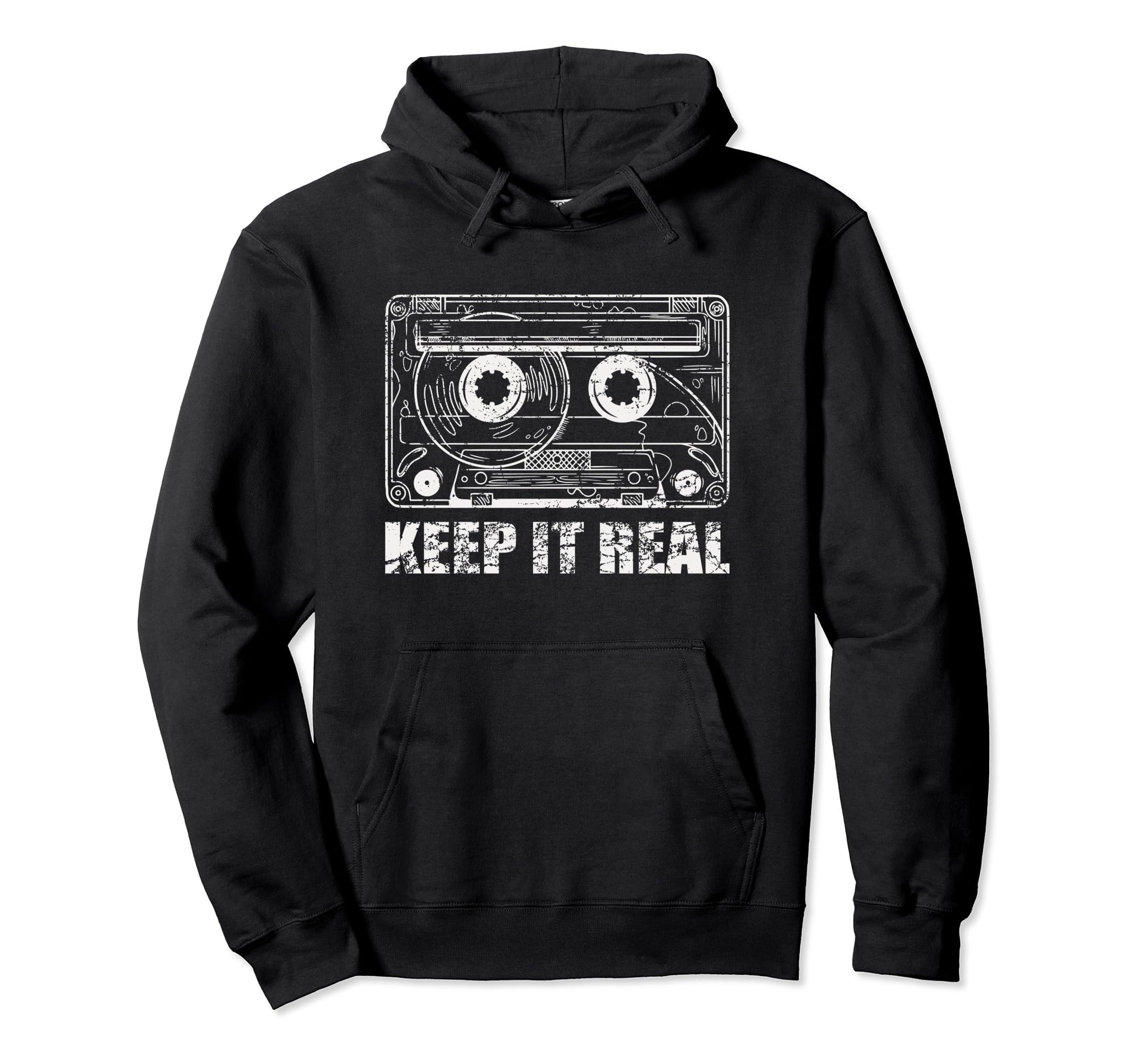 Keep It Real Cassette Tape 80S 90S Rap Hoodie - Graphic Print Men Women - T-Shirt, Sweatshirt, Hoodie