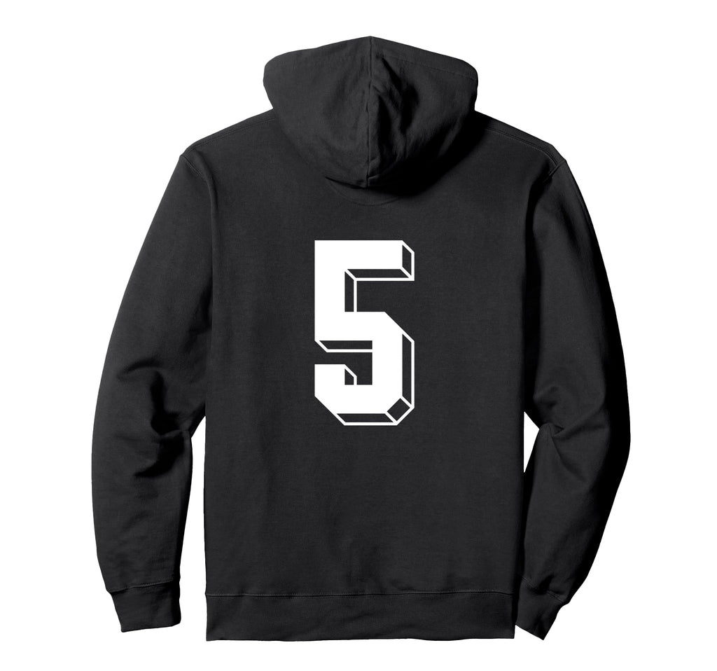 Number 5 Backside 80S 90S Team Jersey Hoodie - Unique Graphic for Adults - T-Shirt, Sweatshirt, Hoodie