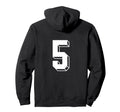 Number 5 Backside 80S 90S Team Jersey Hoodie - Unique Graphic for Adults - T-Shirt, Sweatshirt, Hoodie
