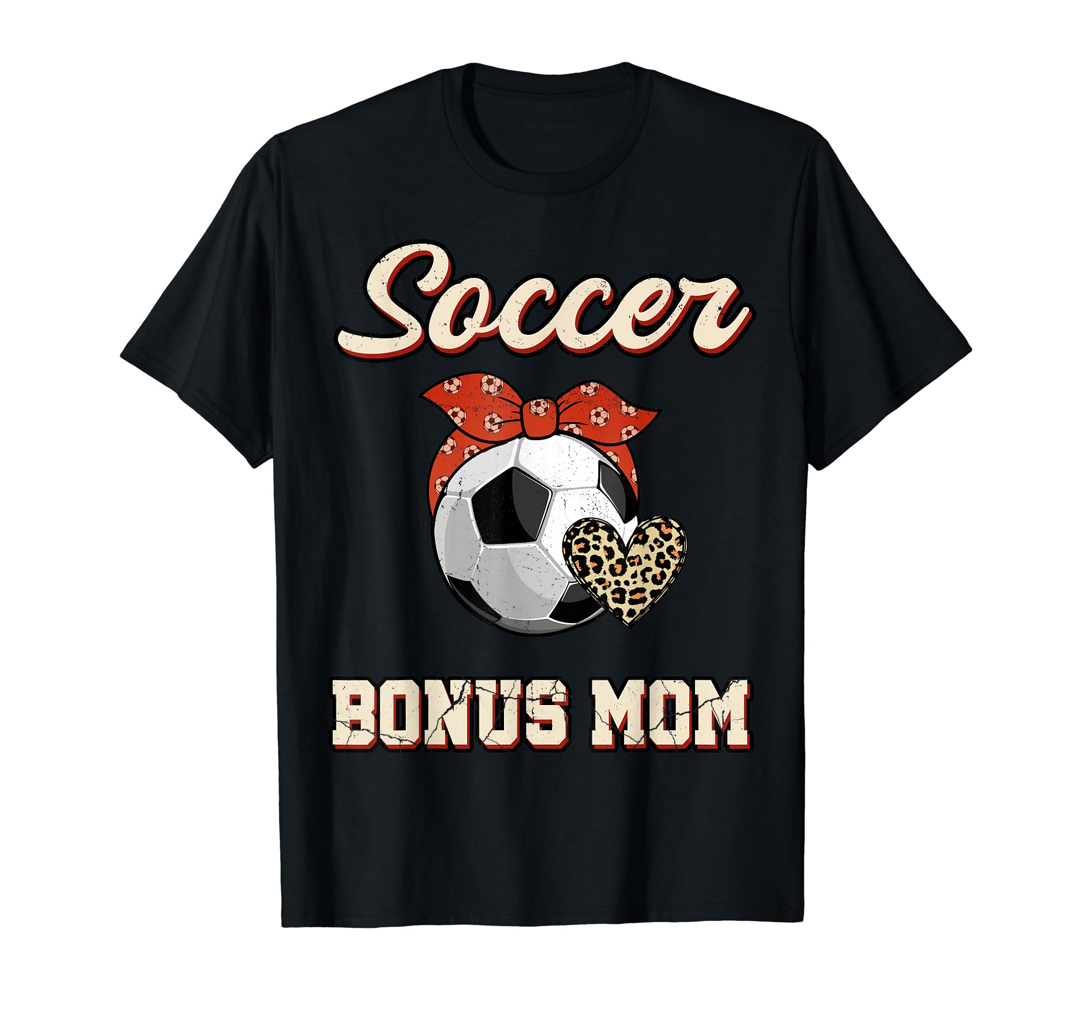 Soccer Bonus Mom Bandana Leopard T-Shirt - Streetwear Style for Adults - T-Shirt, Sweatshirt, Hoodie