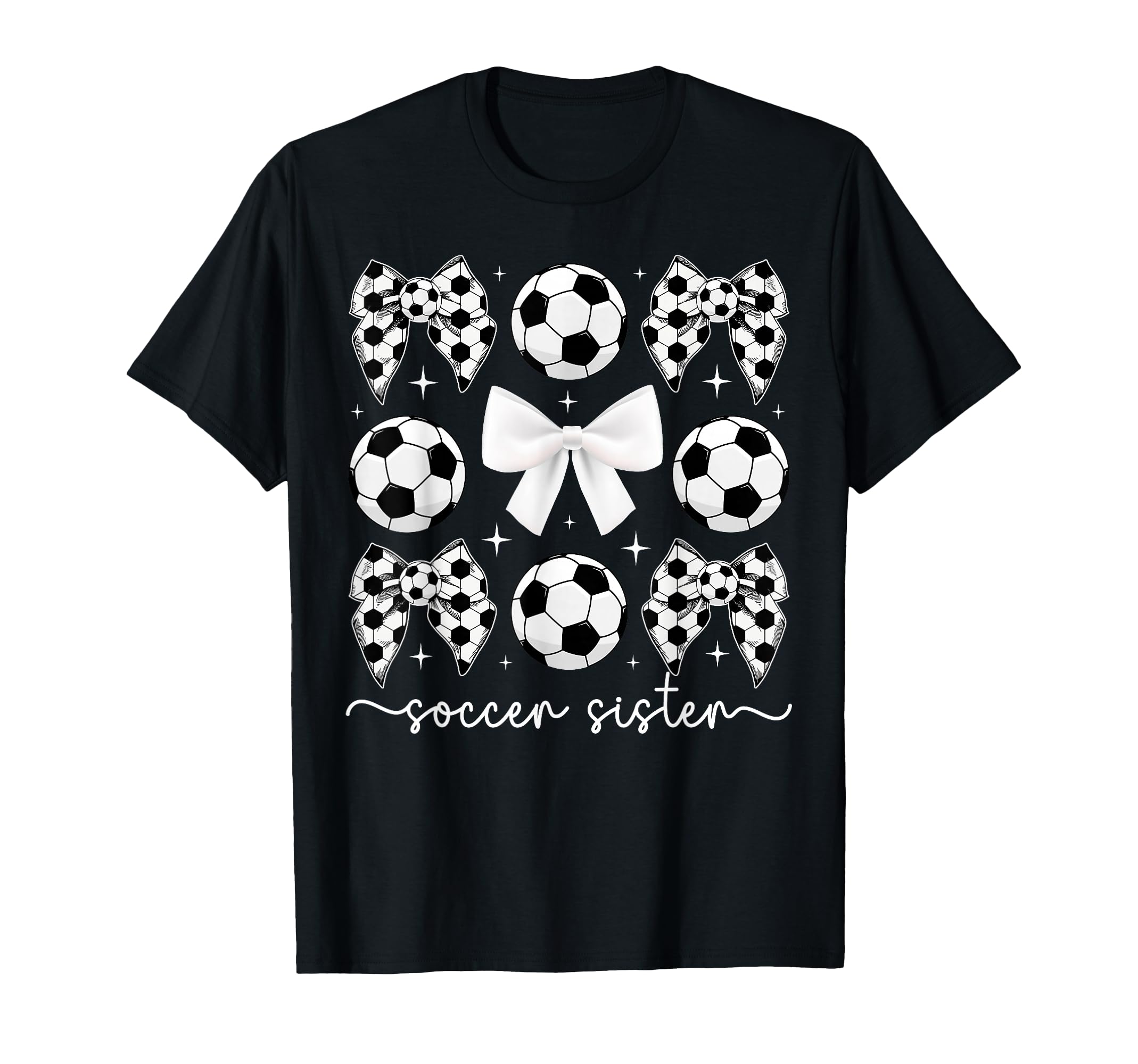 Soccer Sister Coquette Sister T-Shirt - Casual Everyday Wear Men Women - T-Shirt, Sweatshirt, Hoodie