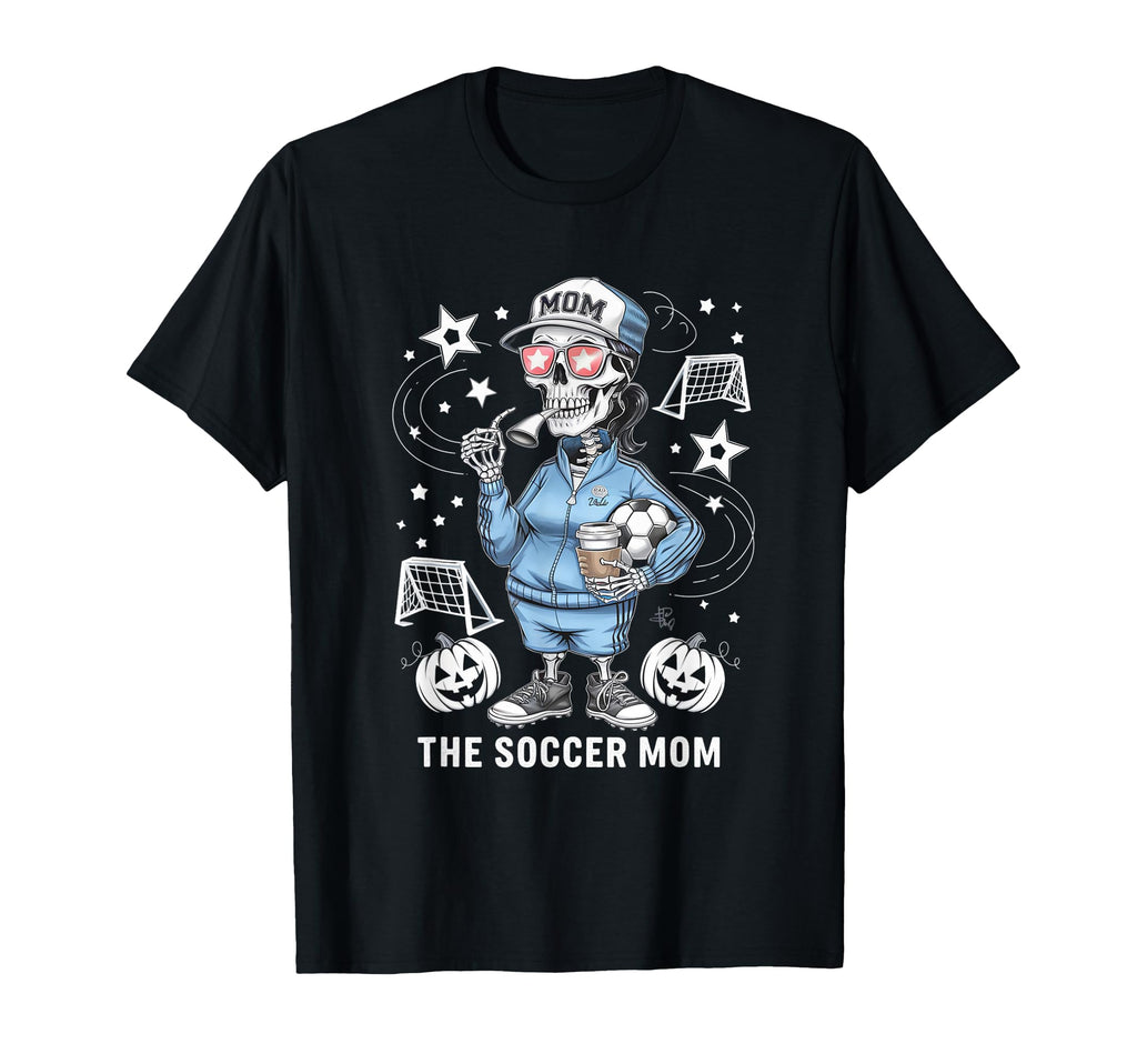 Soccer Mom Skeletton Halloween Soccer T-Shirt - Unique Graphic Men Women - T-Shirt, Sweatshirt, Hoodie