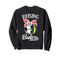 Raising Ballers Volleyball Soccer Sweatshirt - Aesthetic Graphic Unisex - T-Shirt, Sweatshirt, Hoodie