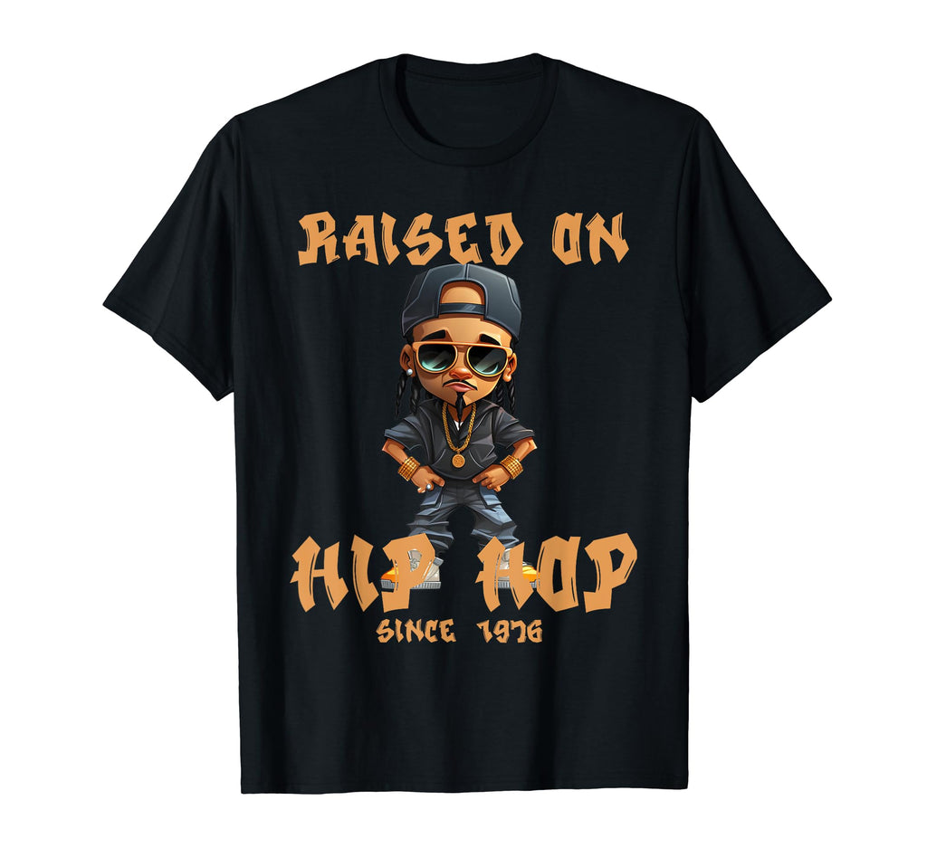 Raised Hip Hop Music Old School T-Shirt - Aesthetic Graphic for Adults - T-Shirt, Sweatshirt, Hoodie