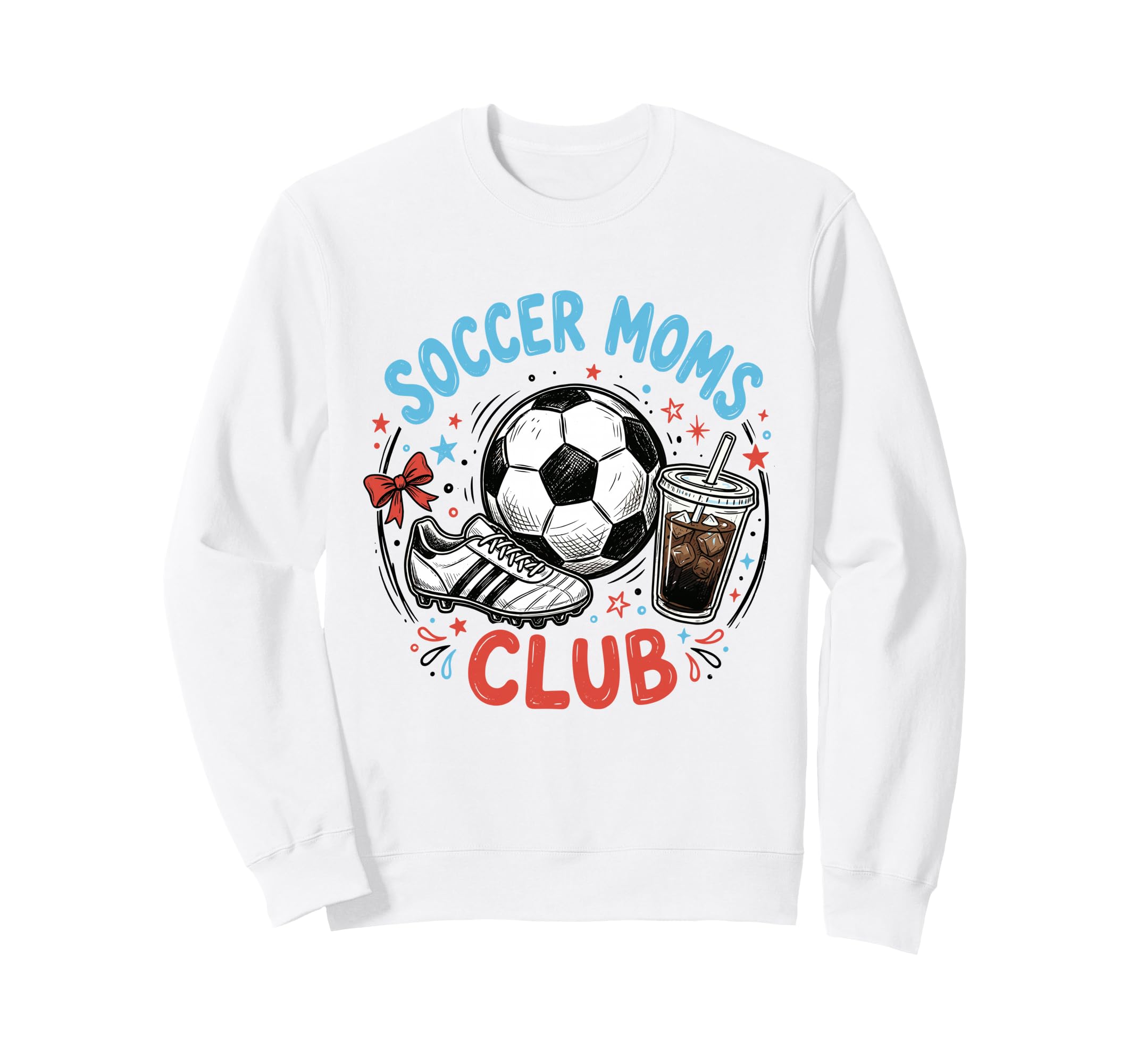 Soccer Moms Club Iced Coffee Sweatshirt - Casual Everyday Wear Unisex - T-Shirt, Sweatshirt, Hoodie