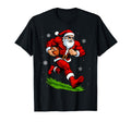 Santa Playing Football Funny T-Shirt - Custom Art Print for Adults - T-Shirt, Sweatshirt, Hoodie