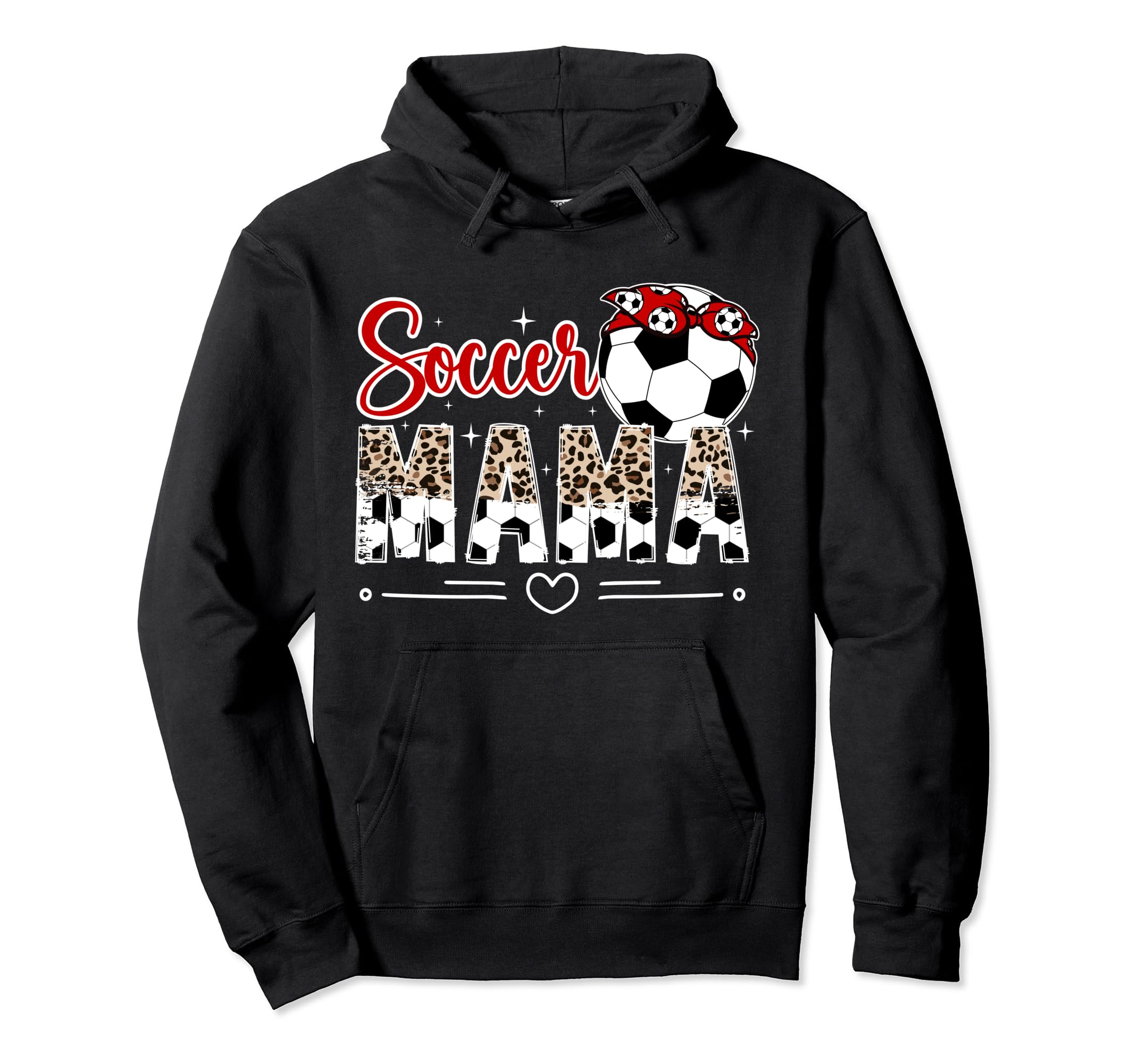 Soccer Mama Leopard Soccer Mom Hoodie - Casual Everyday Wear for Adults - T-Shirt, Sweatshirt, Hoodie